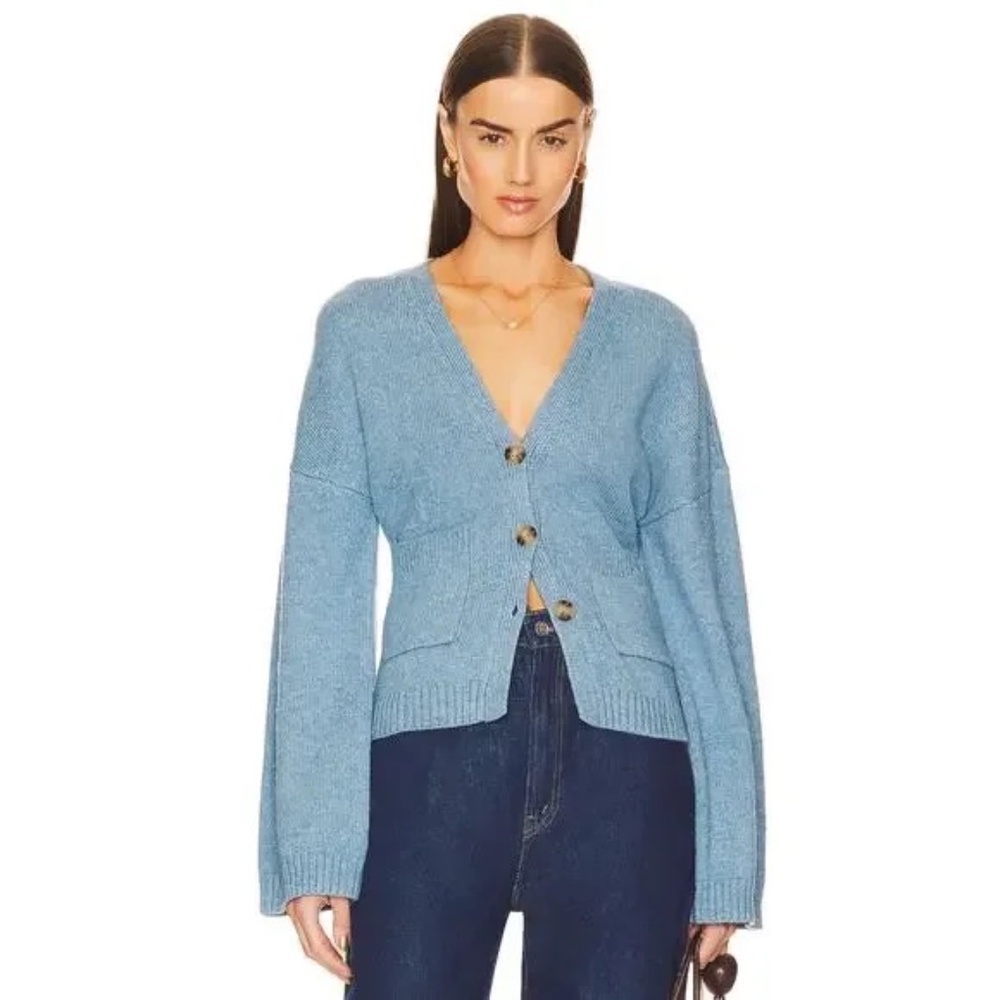 Helsa Sanna Cardigan in Blue - Size Medium